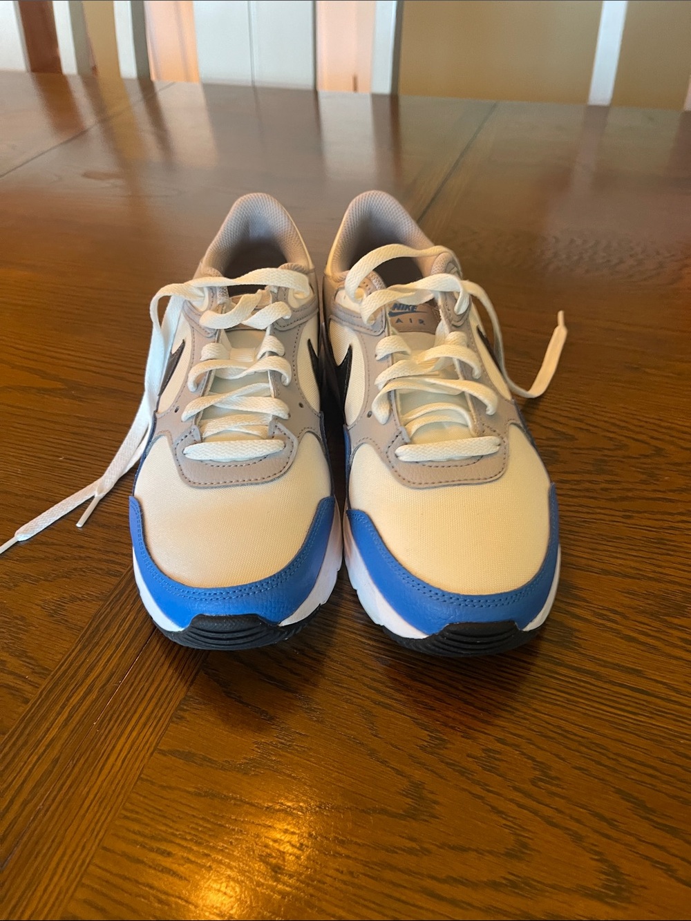 Nike Air White, Blue & Black Low-Top Sneakers - Picture 2 of 6